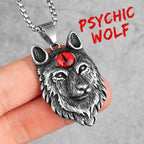 Animal Wolf Red Blue Eye Stainless Steel Men Necklaces Pendants Chain Cool for Boyfriend Male Jewelry Creativity Gift Wholesale