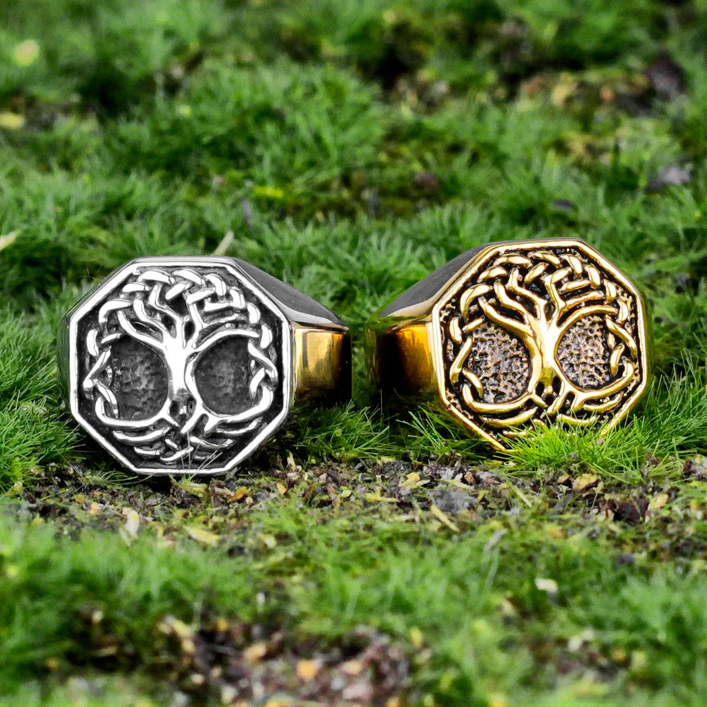 PENDRA Tree Life Celtics Steel Ring