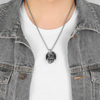 PENDRA Demon Dragon Skull Steel Necklace