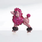 PENDRA Poodleglow 2-Color Rhinestone Poodle Dog Brooch