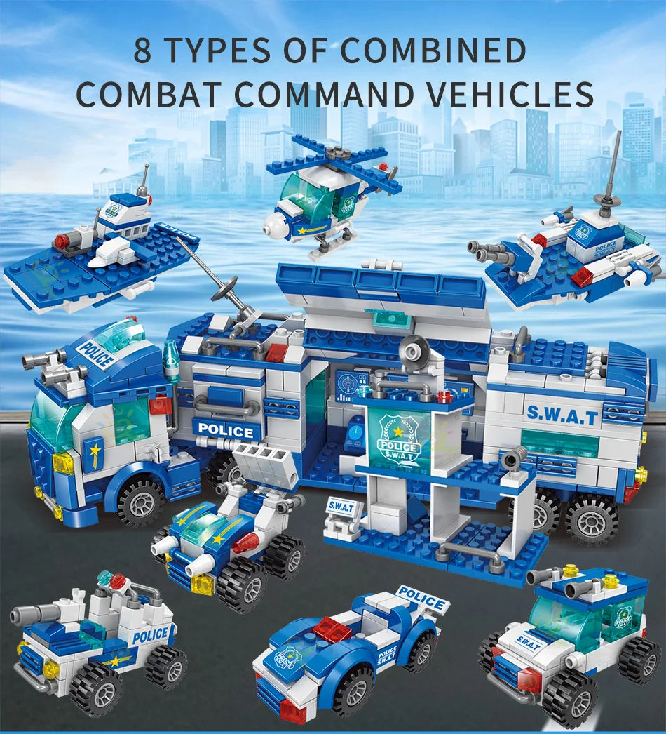 PENDRA 8in1 Police Command Building Set