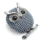 PENDRA Moon Owl Pearl Brooch
