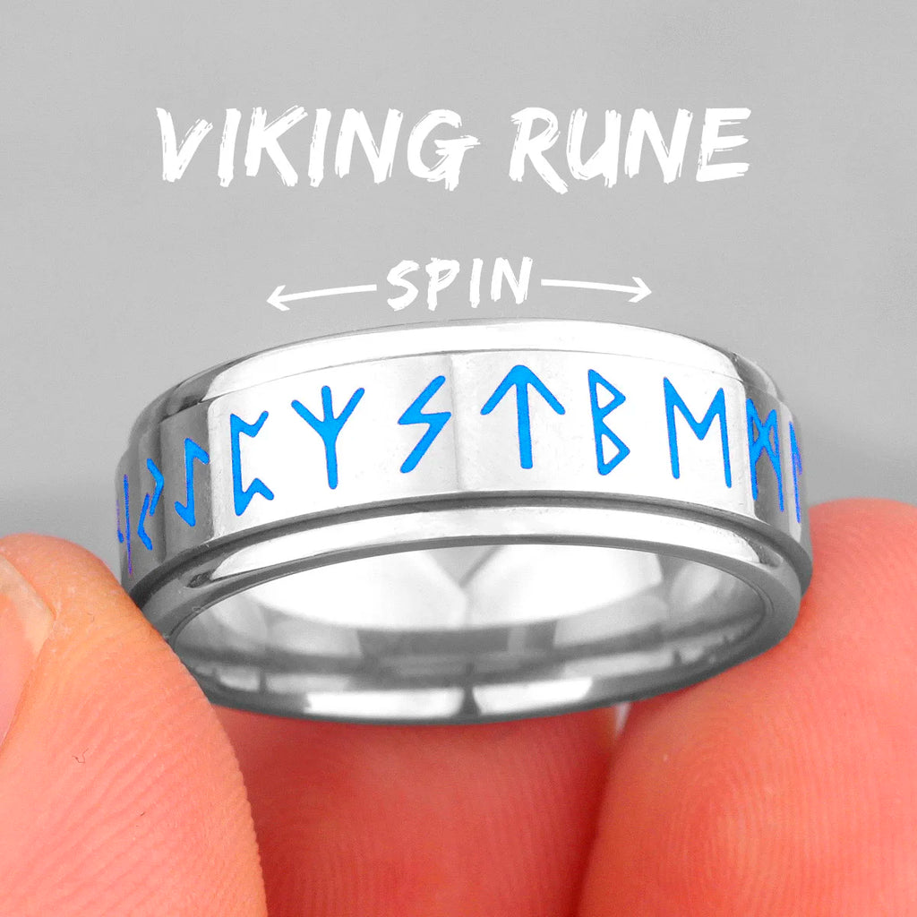 PENDRA Viking Rune Spin Ring