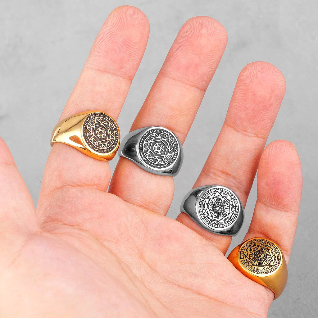 PENDRA Constellation Patron Saint Steel Ring