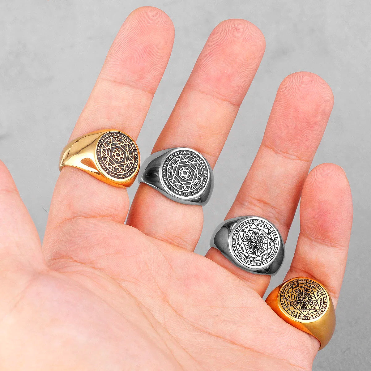 PENDRA Constellation Patron Saint Steel Ring