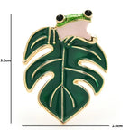 PENDRA Enamel Frog Brooch