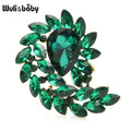 PENDRA Waterdrop Royale Crystal Flower Brooch