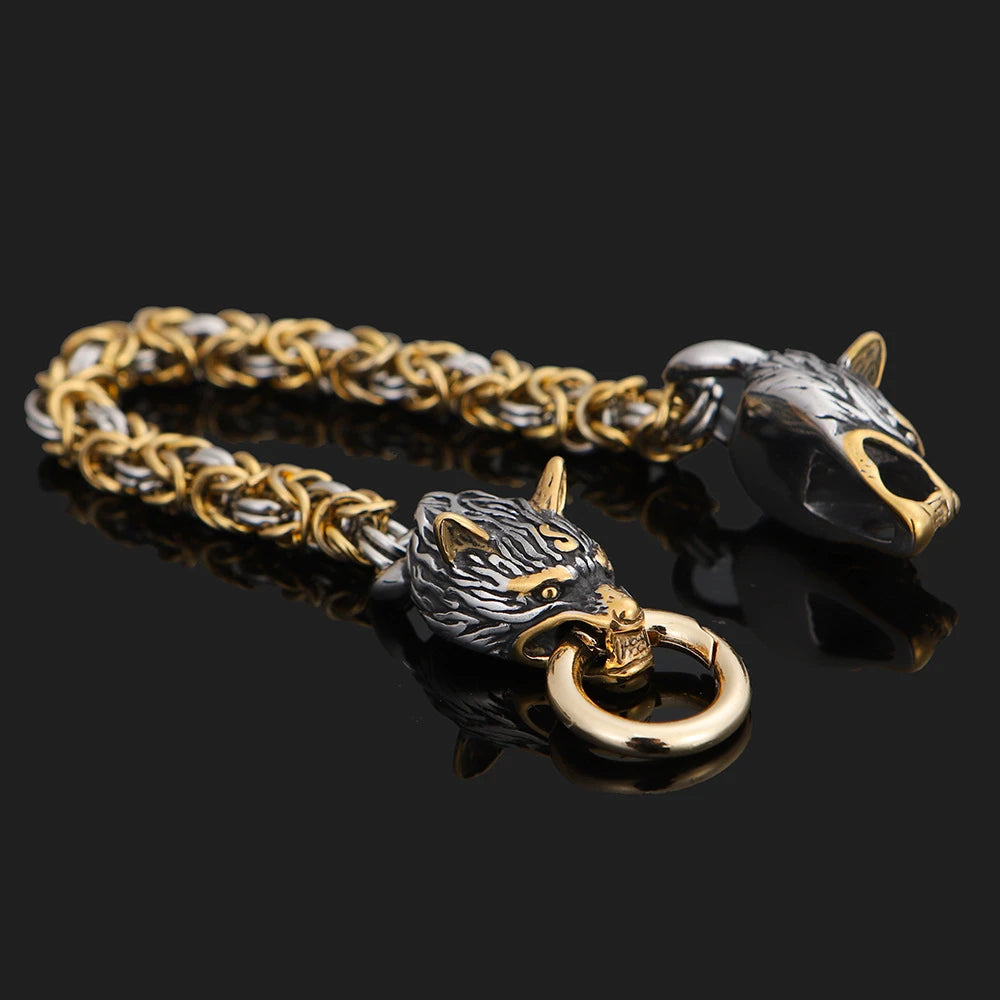 PENDRA Wolf Gold Celtic Bracelet