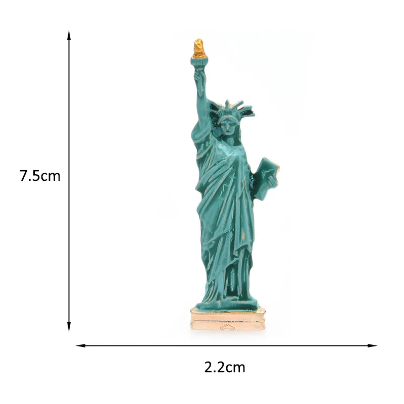 PENDRA Enamel Statue Of Liberty Lady Brooch