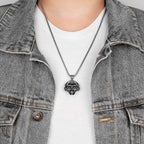 PENDRA Death Rock Headphone Steel Necklace