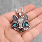 PENDRA Animal Cat Eyes Steel Necklace