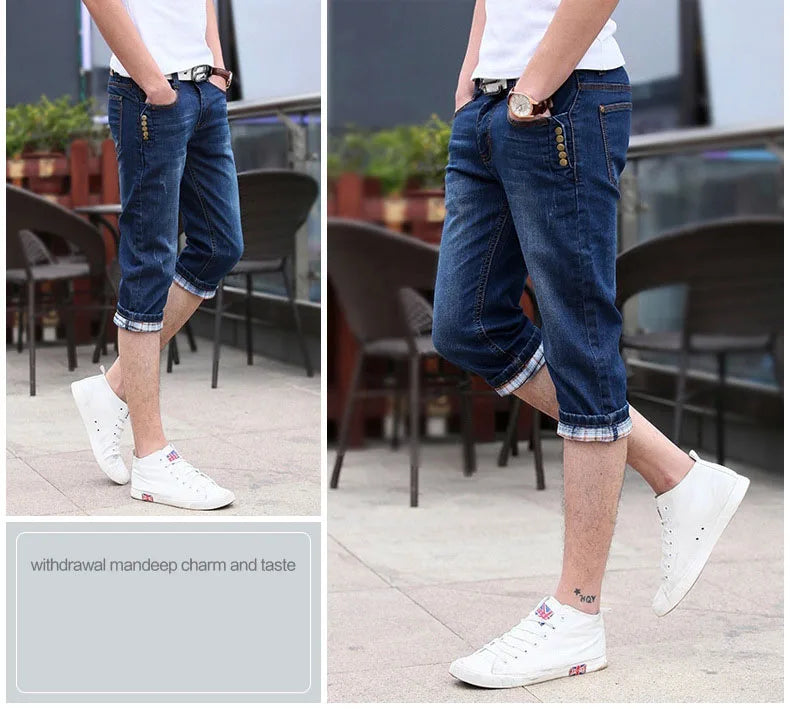 PENDRA Teenagers Cropped Korean Jeans