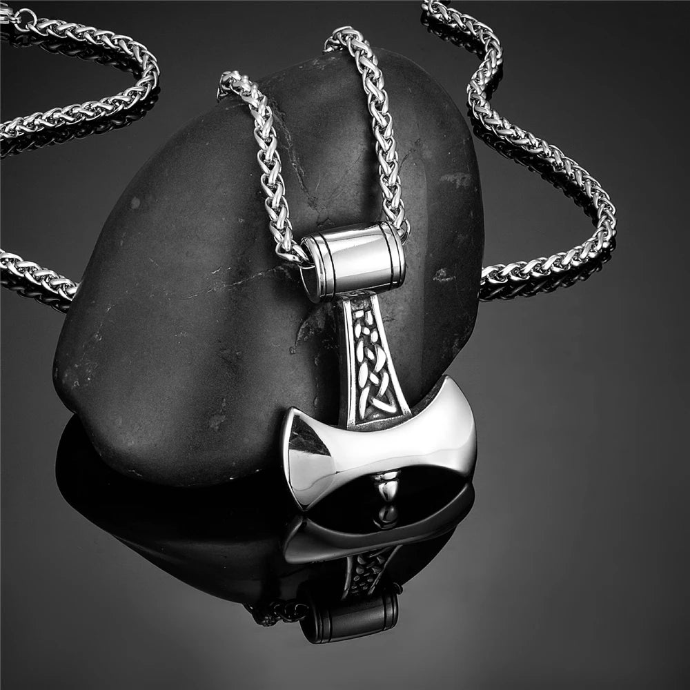 PENDRA Rune Gold Hammer Necklace