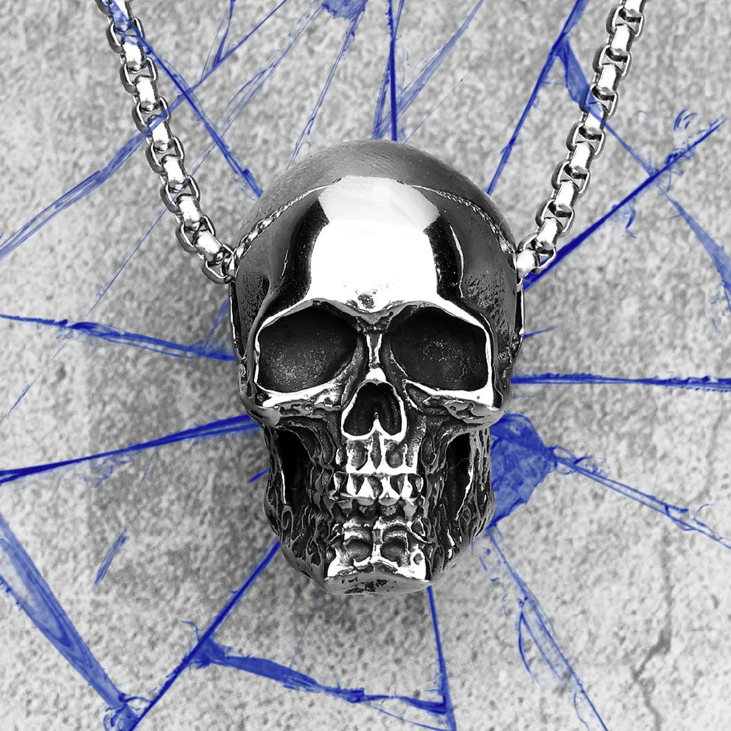 PENDRA Reality Skull Boyfriend Steel Necklace