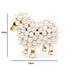 PENDRA Small Pearl Sheep Brooch