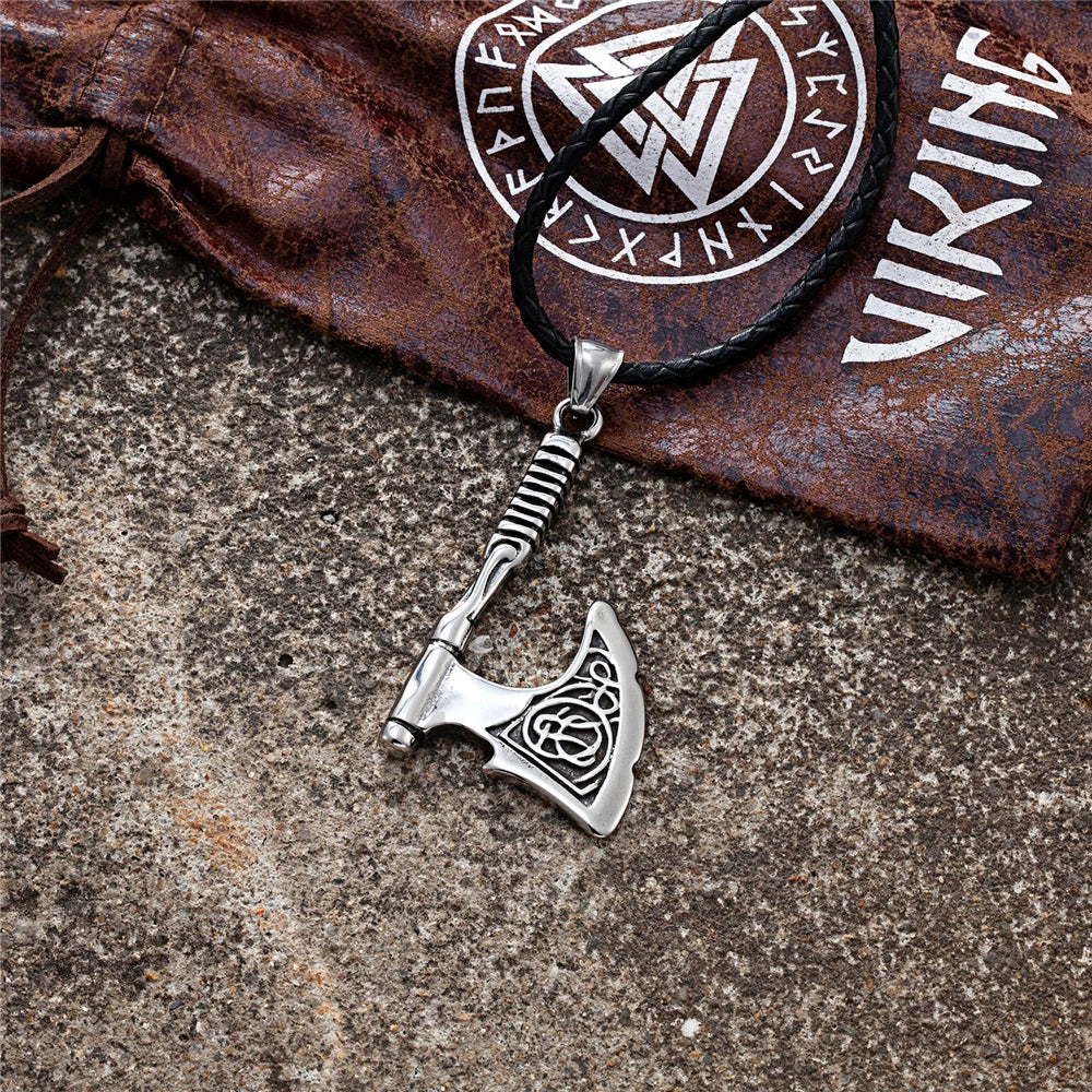 PENDRA Wolf Rune Pendant Necklace