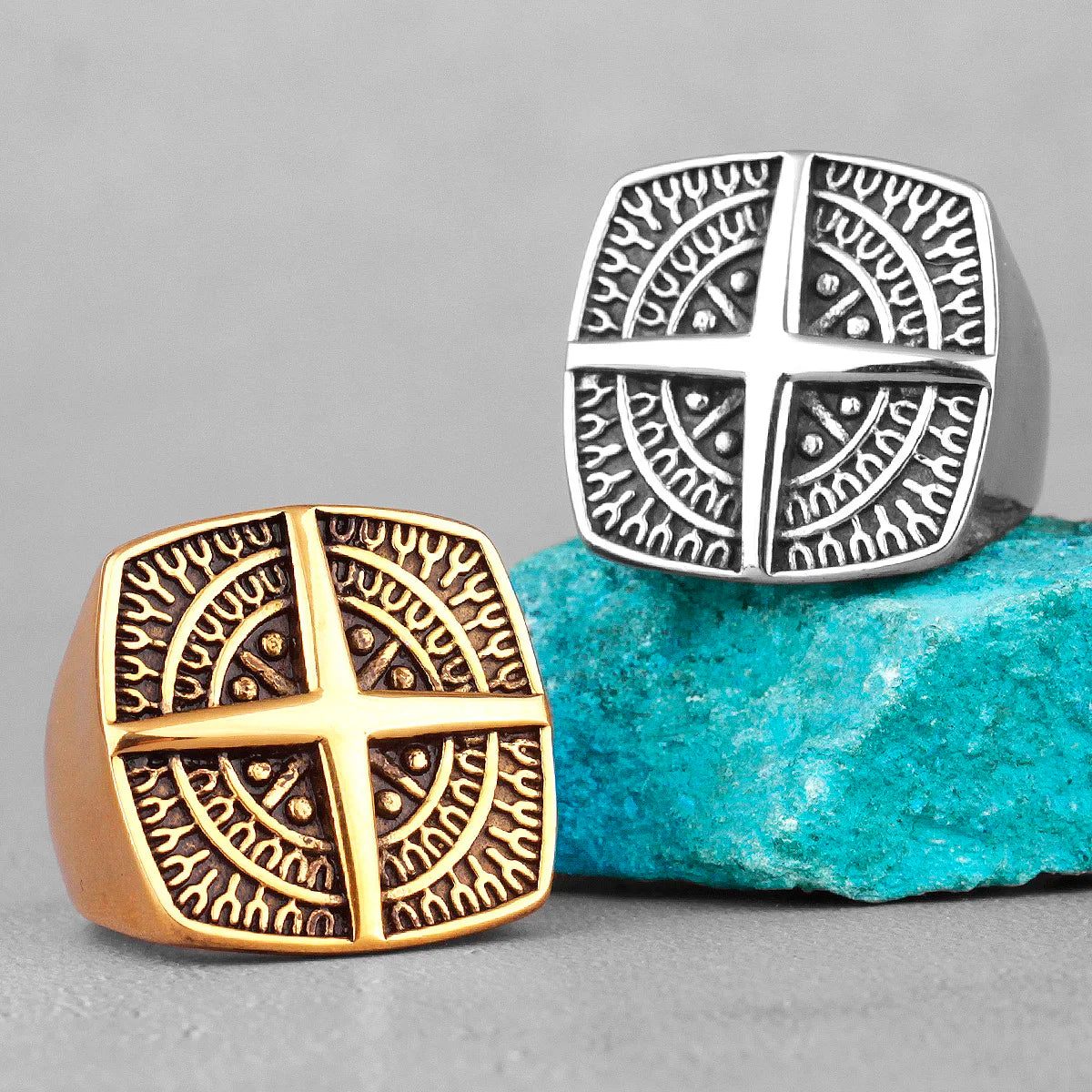 PENDRA Nordic Navigational Compass Steel Ring
