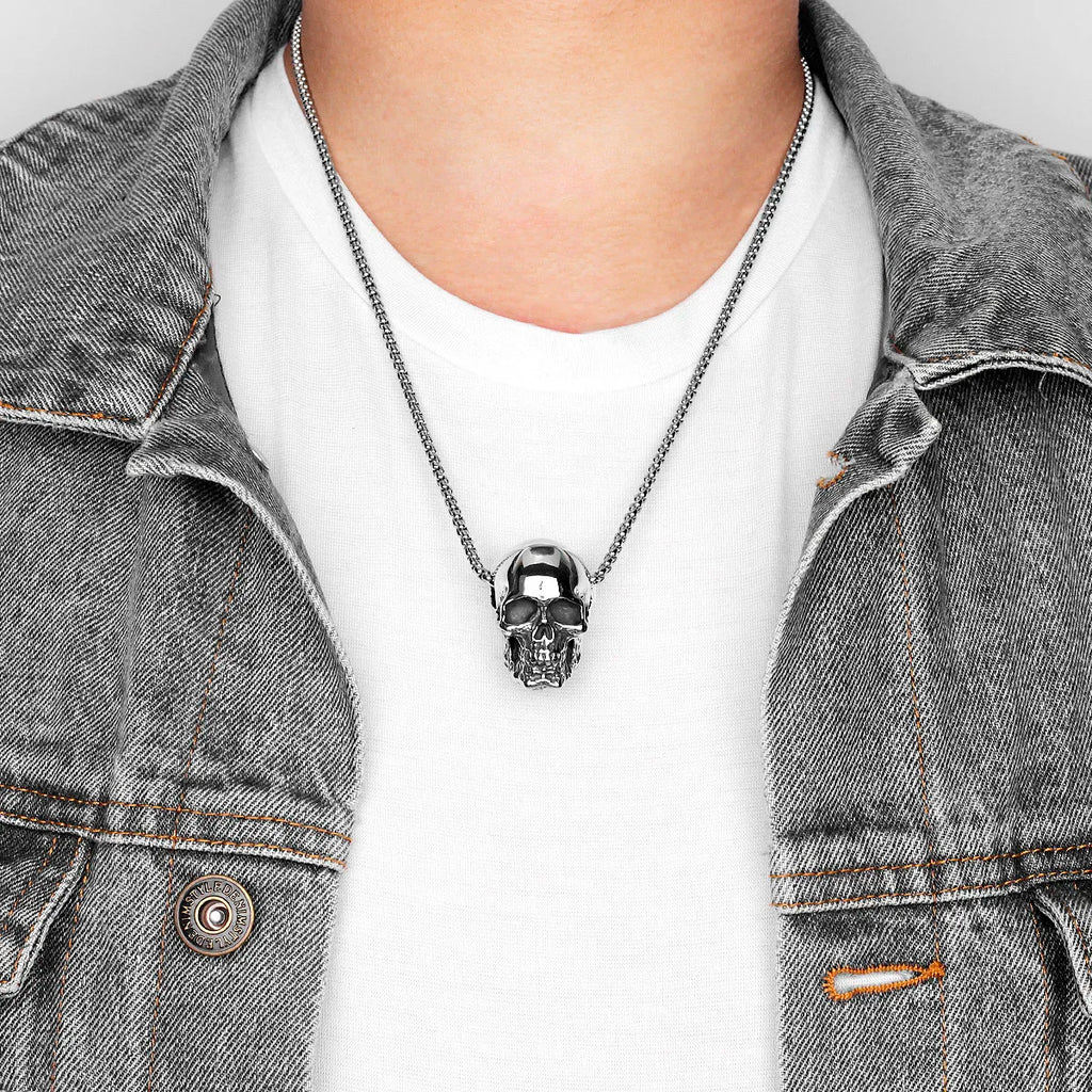 PENDRA Reality Skull Boyfriend Steel Necklace