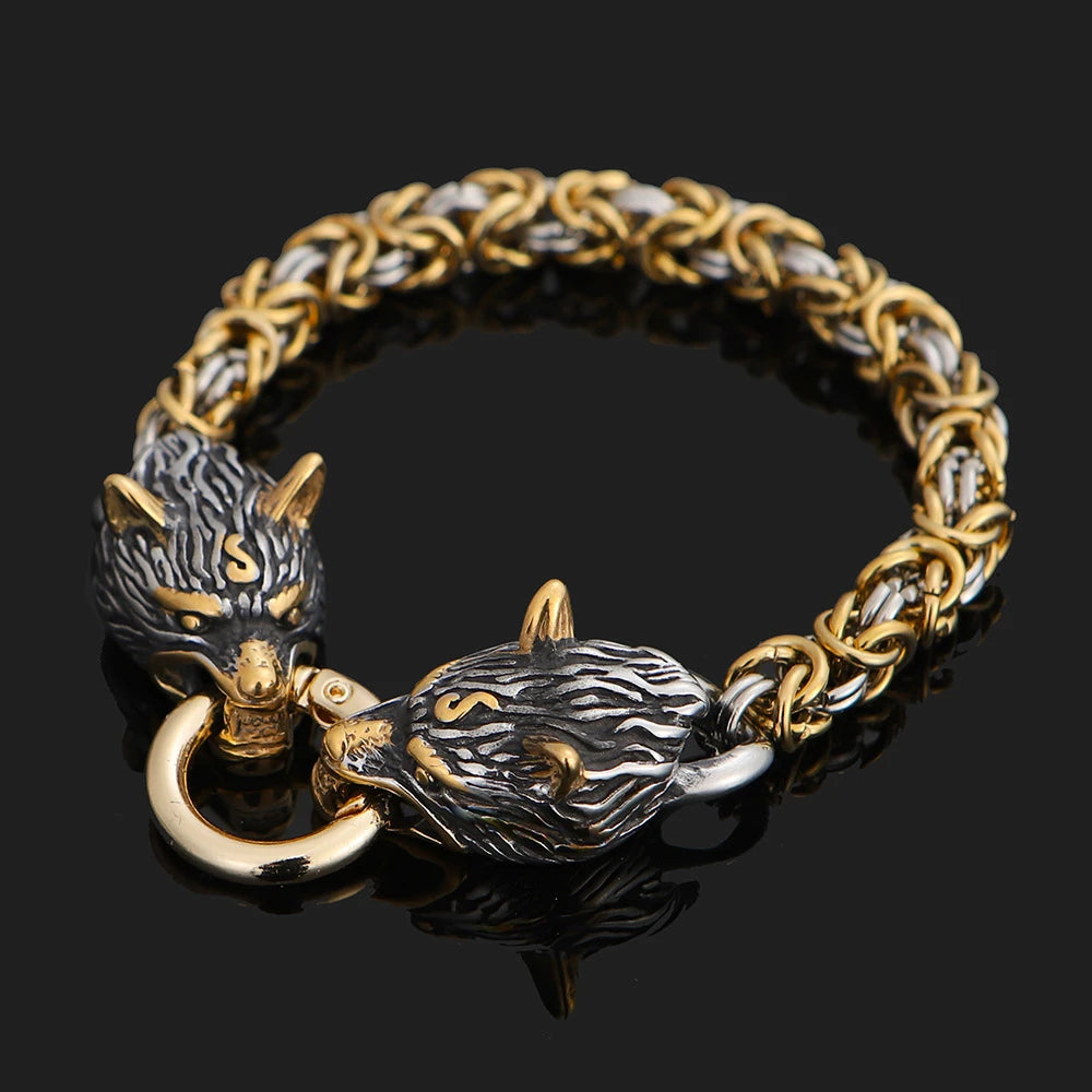 PENDRA Wolf Gold Celtic Bracelet