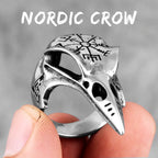 PENDRA Nordic Mythology Crow Steel Ring