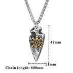 PENDRA Viking Trident Gold Necklace
