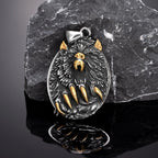 PENDRA Wolf Gold Celtic Necklace