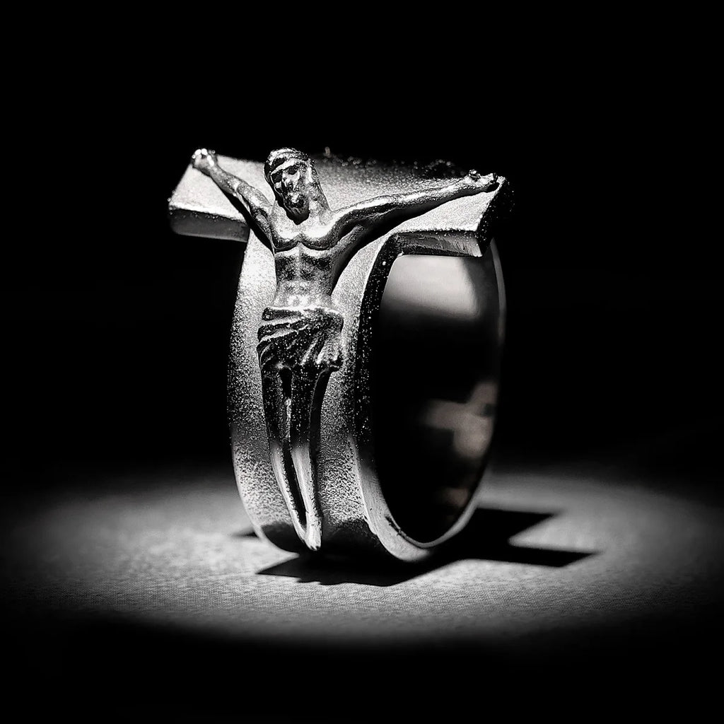 PENDRA Good Friday Jesus Steel Ring