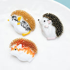 PENDRA Hedgebloom Enamel Hedgehog Brooch