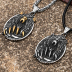 PENDRA Wolf Gold Celtic Necklace