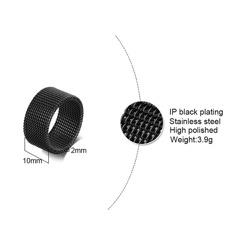 PENDRA Lunmond Mesh Band Ring