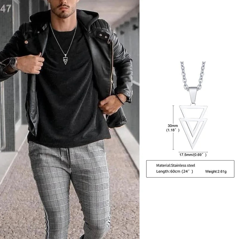 PENDRA Interlocking Triangle Pendant Necklace