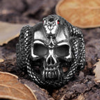 PENDRA Snake Medusa Eyes Steel Ring