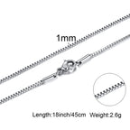 MEN NECKLACE SILVERLY BOX ROPE ROLO SNAKE LINK CHAIN STAINLESS STEEL CHOKER MEN UNISEX JEWELRY 1 TO 4MM WITH 18 TO 24 INCH