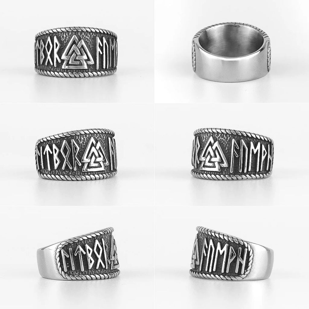 PENDRA Norse Mythology Odin Steel Ring