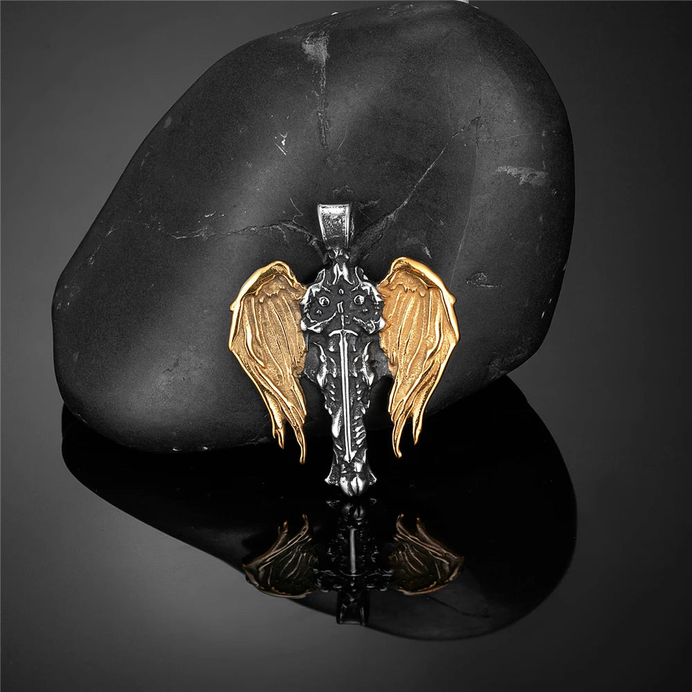 PENDRA Angel Wings Gold Necklace