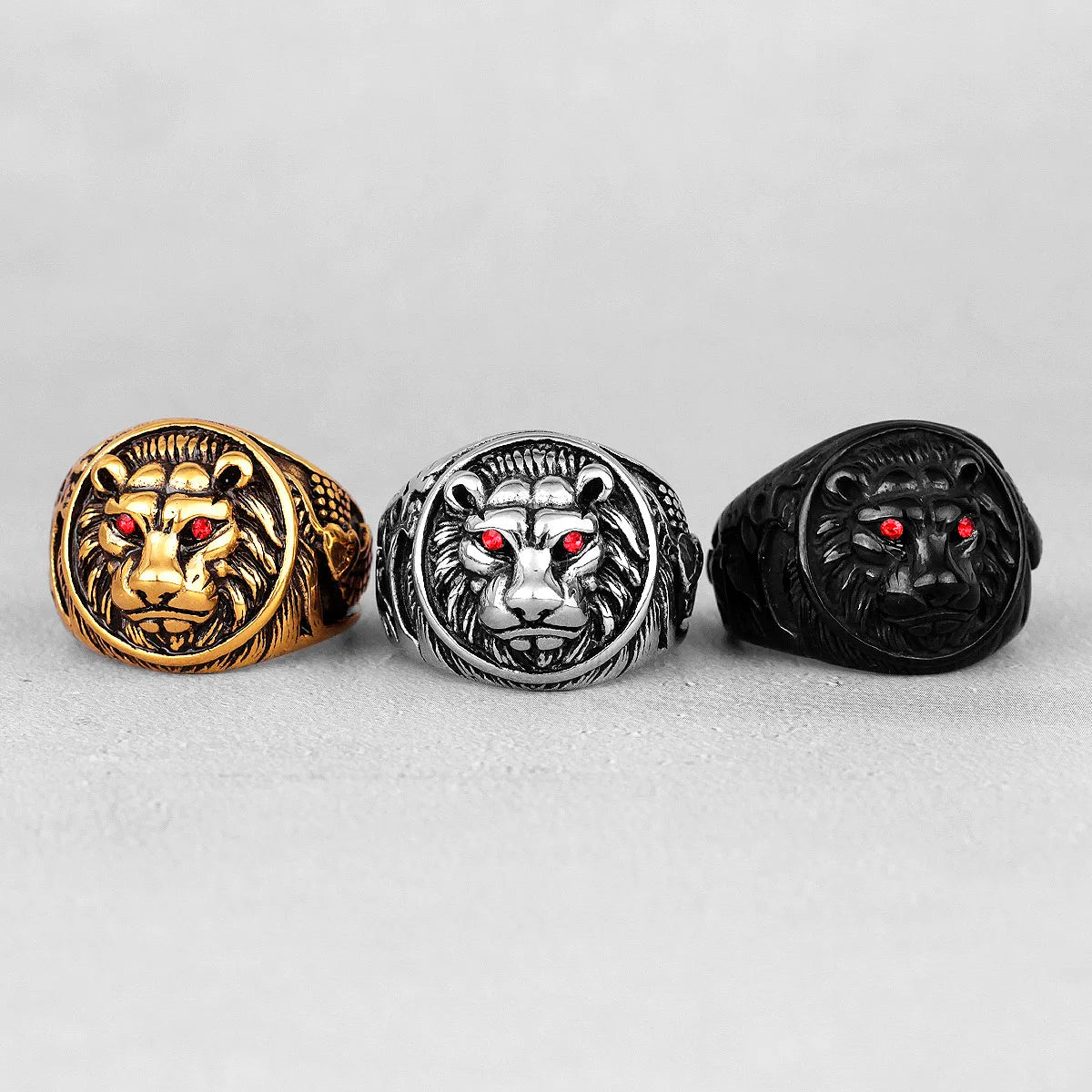 PENDRA Tiger Animal Rap Steel Ring