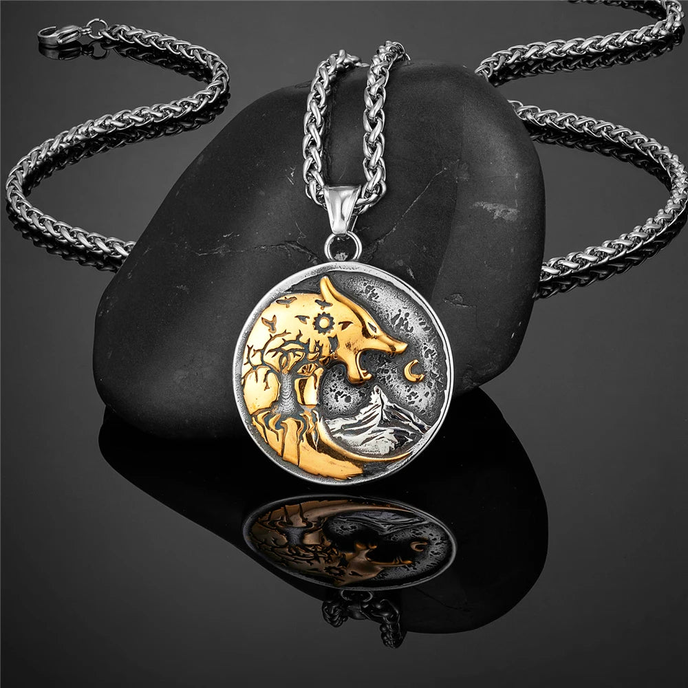 PENDRA Wolf Gold Necklace