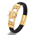 PENDRA Wolf Gold Steel Bracelet