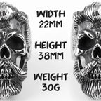PENDRA Badass Gentleman Skull Steel Ring