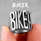 Locomotive Motorcycle Biker Letter Stainless Steel Mens Rings Punk Hip Hop for Male Boyfriend Jewelry Creativity Gift Wholesale