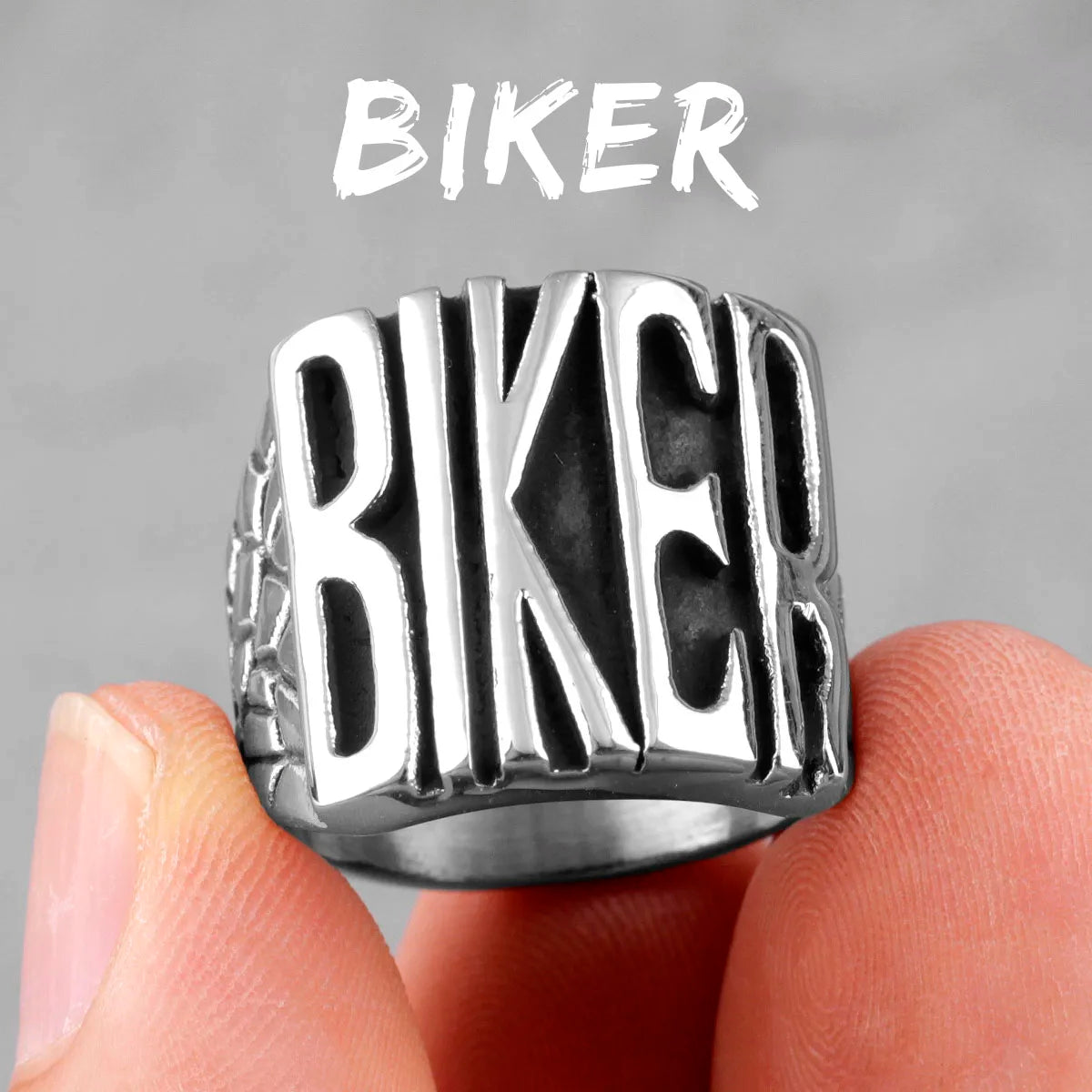 Locomotive Motorcycle Biker Letter Stainless Steel Mens Rings Punk Hip Hop for Male Boyfriend Jewelry Creativity Gift Wholesale
