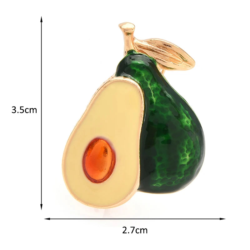 PENDRA Avocara Enamel Avocado Brooch