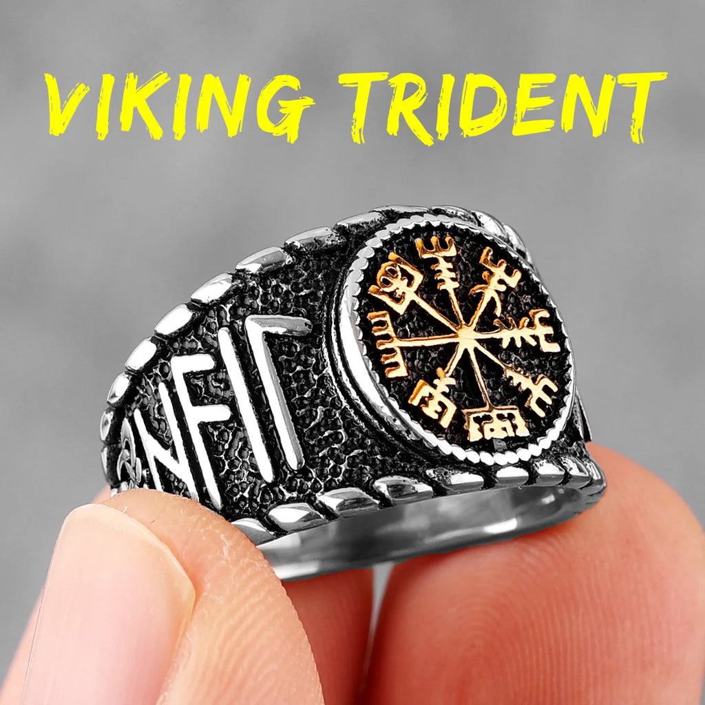 PENDRA Norse Mythology Odin Steel Ring