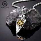 PENDRA Viking Trident Gold Necklace