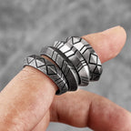 PENDRA Minimalist Stripe Boyfriend Steel Ring