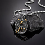 PENDRA Wolf Gold Celtic Necklace