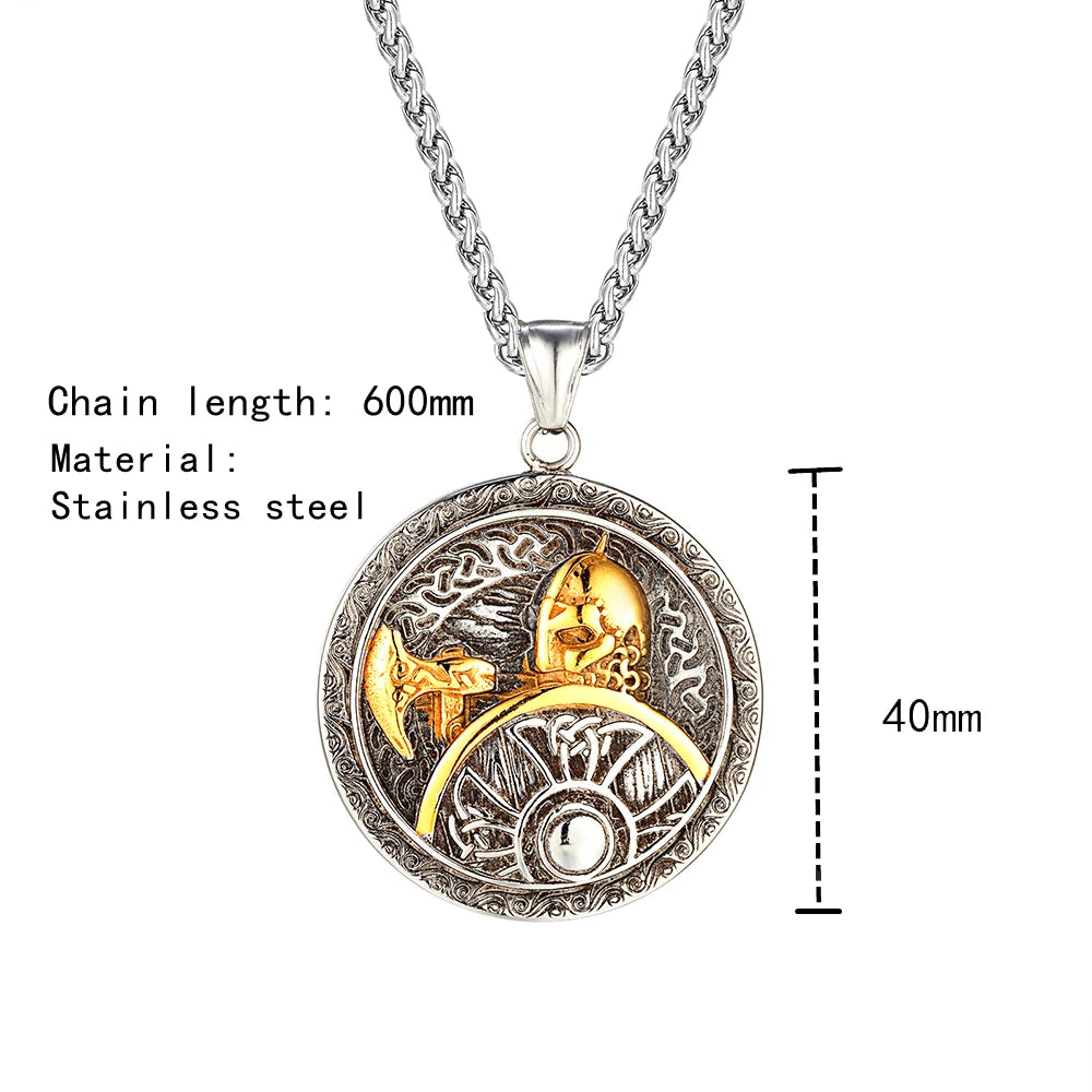 PENDRA Warrior Helmet Gold Necklace