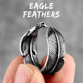 PENDRA Indian Eagle Feathers Steel Ring