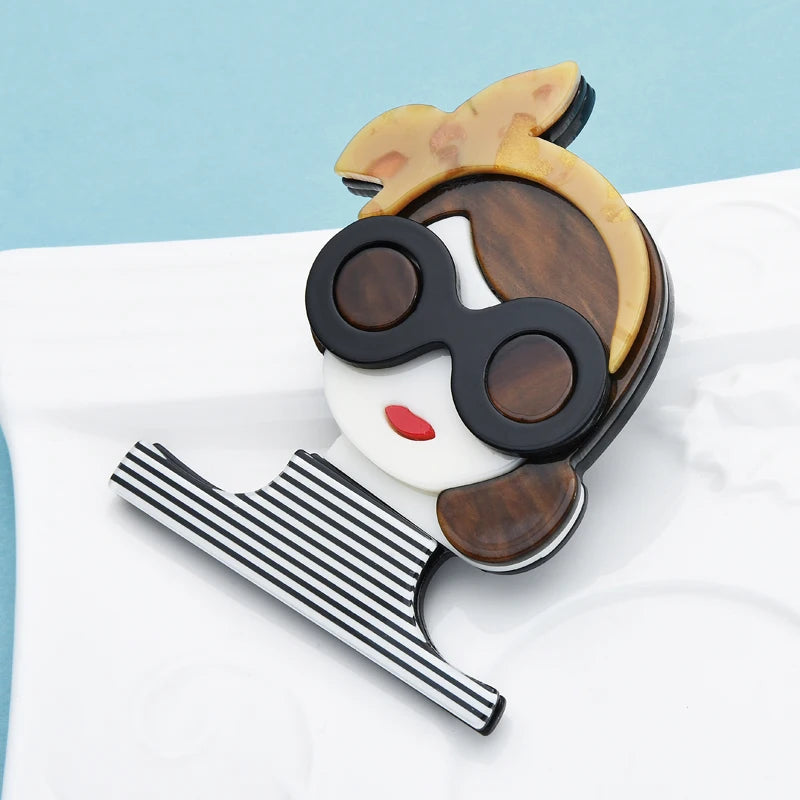 PENDRA Wear Bowknot  Glasses Gentle Lady Brooch