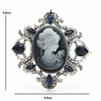 PENDRA Crystal Lady Figure Badge Brooch